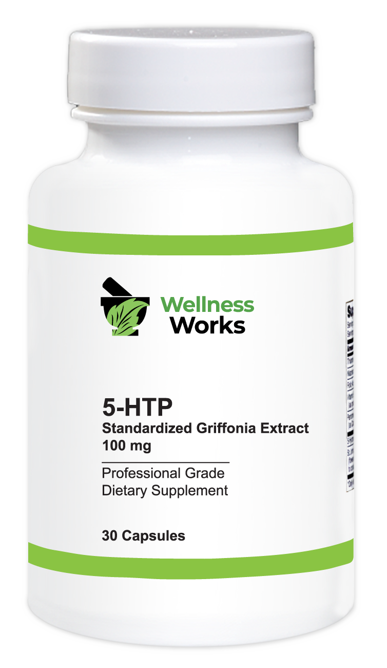 Wellness Works 5-HTP Standardized Griffonia Extract 100 mg (10001) Bottle Shot