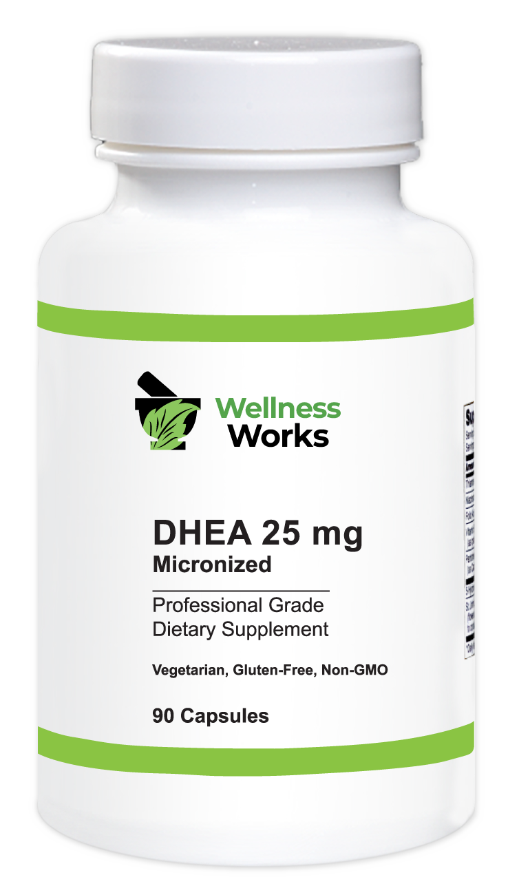 Wellness Works DHEA 25 mg Dehydroepiandrosterone (10045) Bottle Shot