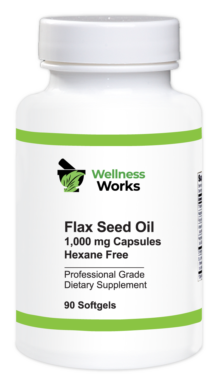 Wellness Works Flax Seed Oil 1000mg (10062) Bottle Shot