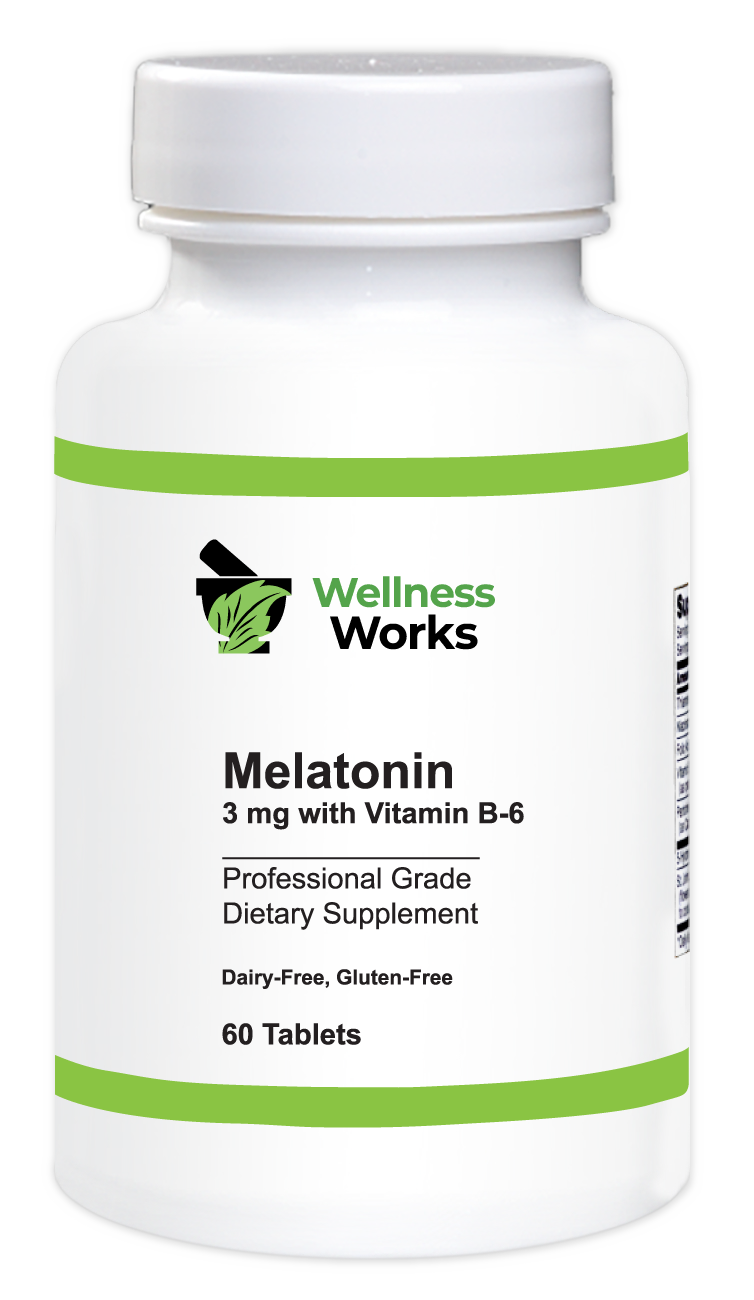 Wellness Works Melatonin 3 mg with B-6 (10107) Bottle Shot