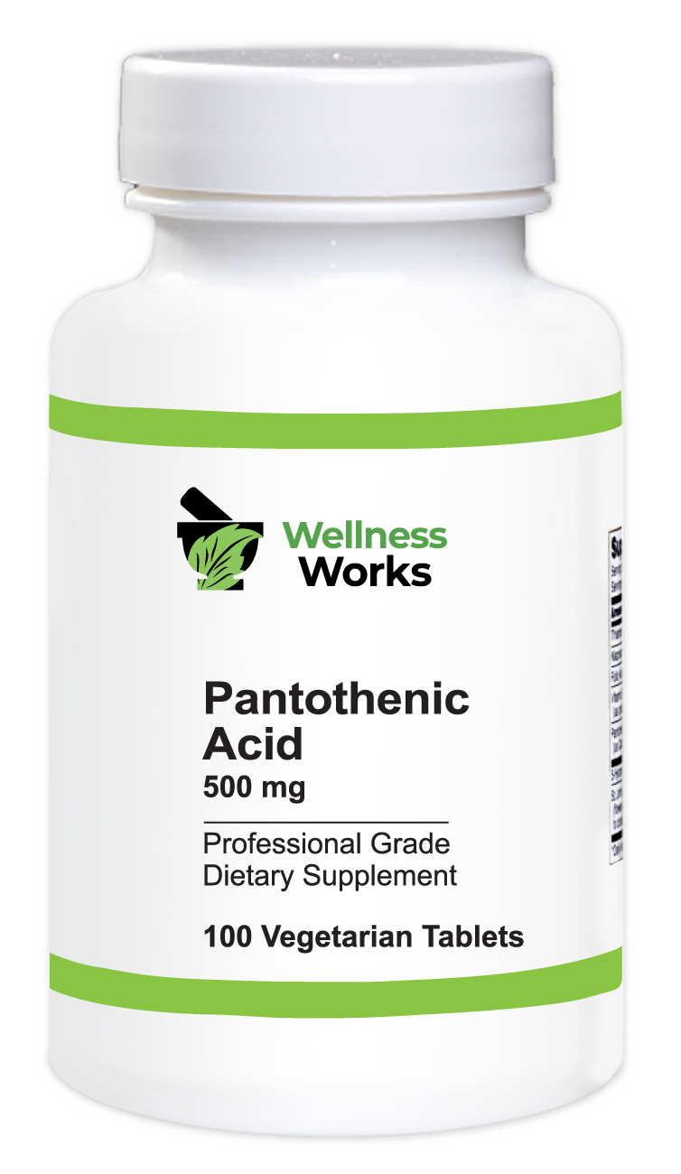 Wellness Works Pantothenic Acid 500 mg (10119) Bottle Shot