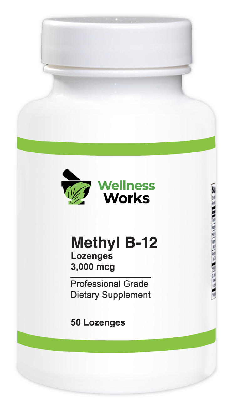 Wellness Works Methyl B-12 Lozenges 3000 mcg (10302) Bottle Shot