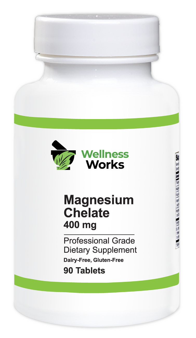 Wellness Works Magnesium Chelate 400 mg (10303) Bottle Shot