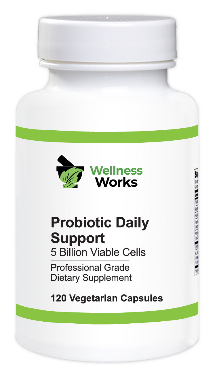 Wellness Works Probiotic Daily Support 5 Billion Viable Cells 120 Cap (10311) Bottle Shot