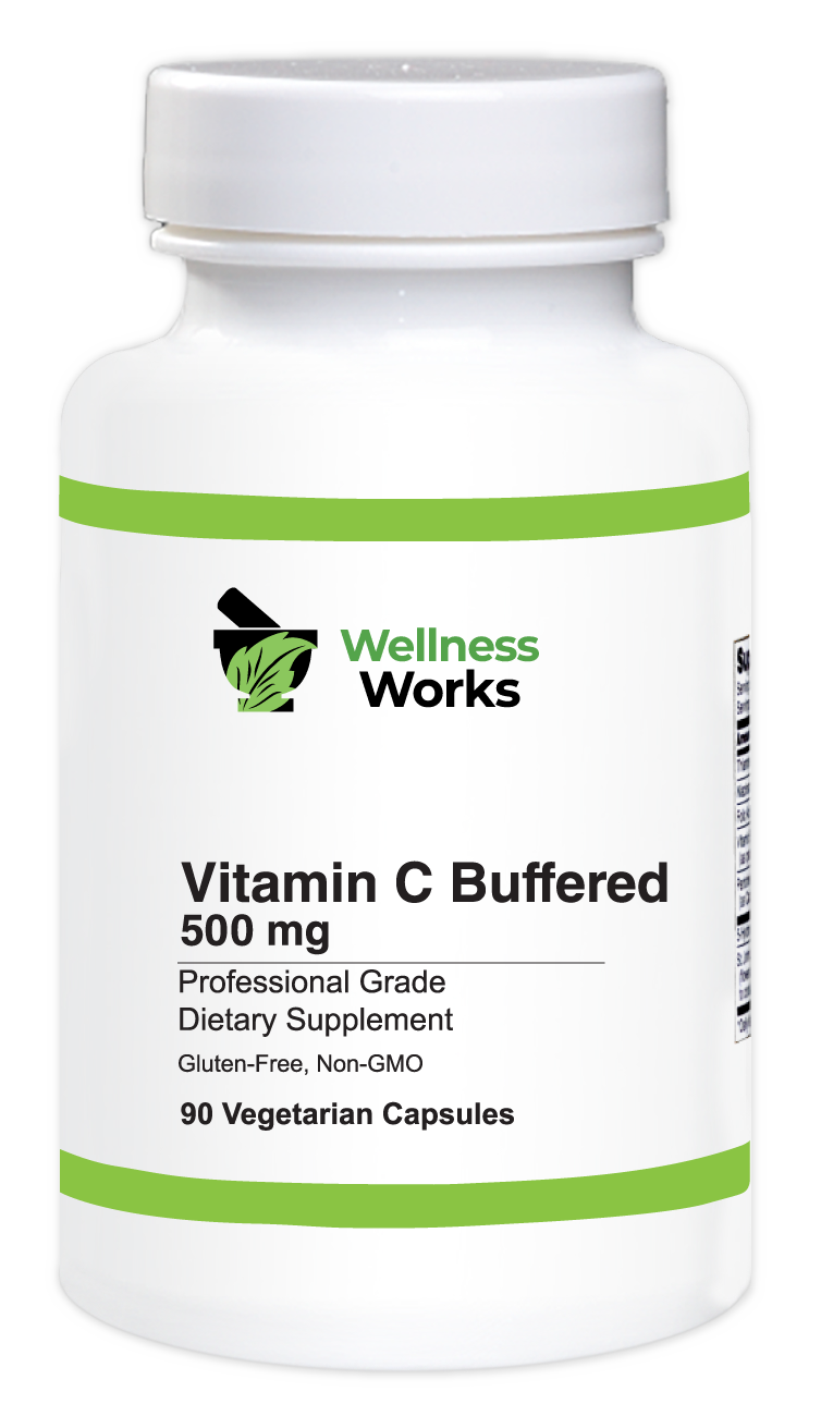 Wellness Works Vitamin C Buffered 500 mg (10385) Bottle Shot