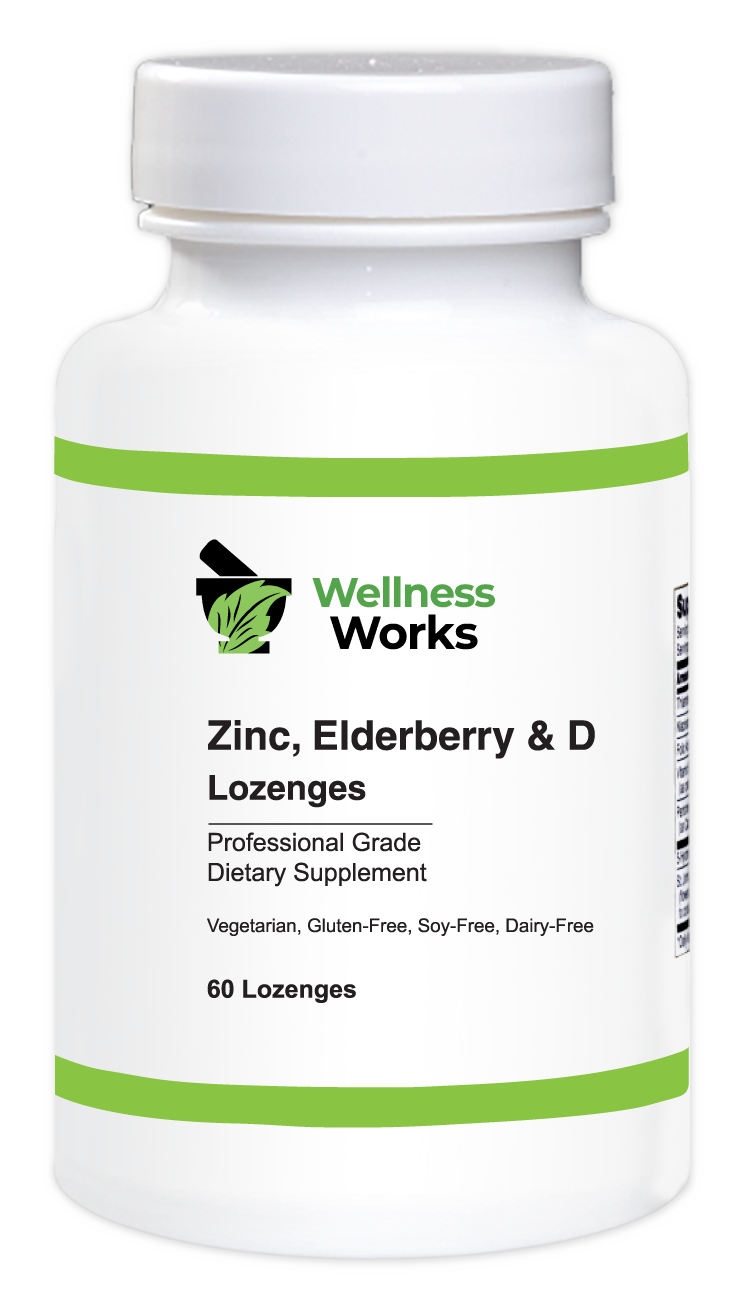 Wellness Works Zinc, Elderberry & D Lozenges (10394) Bottle Shot