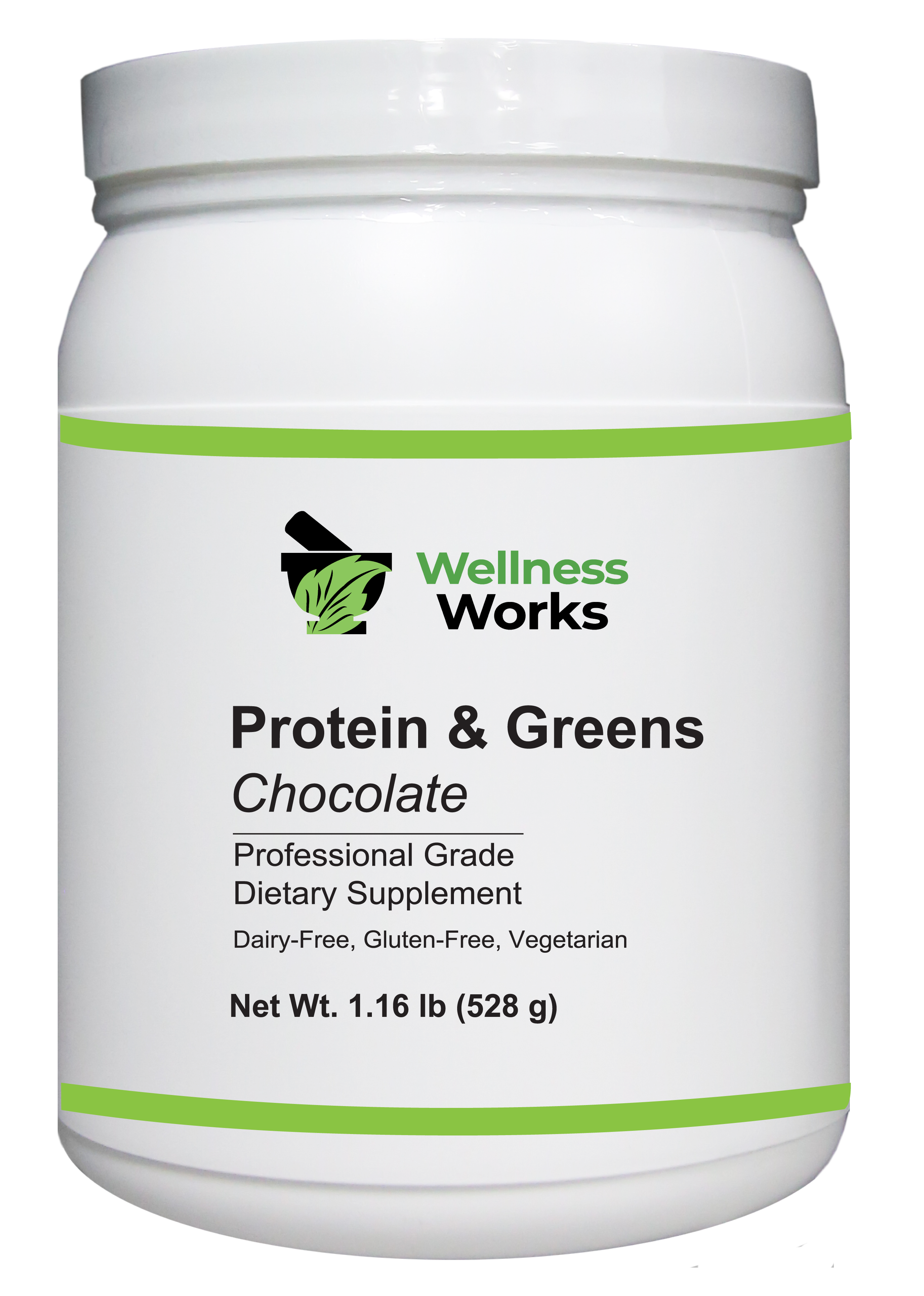 Wellness Works Protein & Greens Chocolate (10403) Bottle Shot
