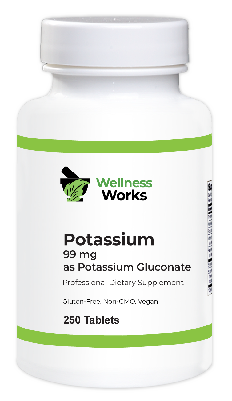 Wellness Works Potassium 99mg as Potassium Gluconate (10441) Bottle Shot